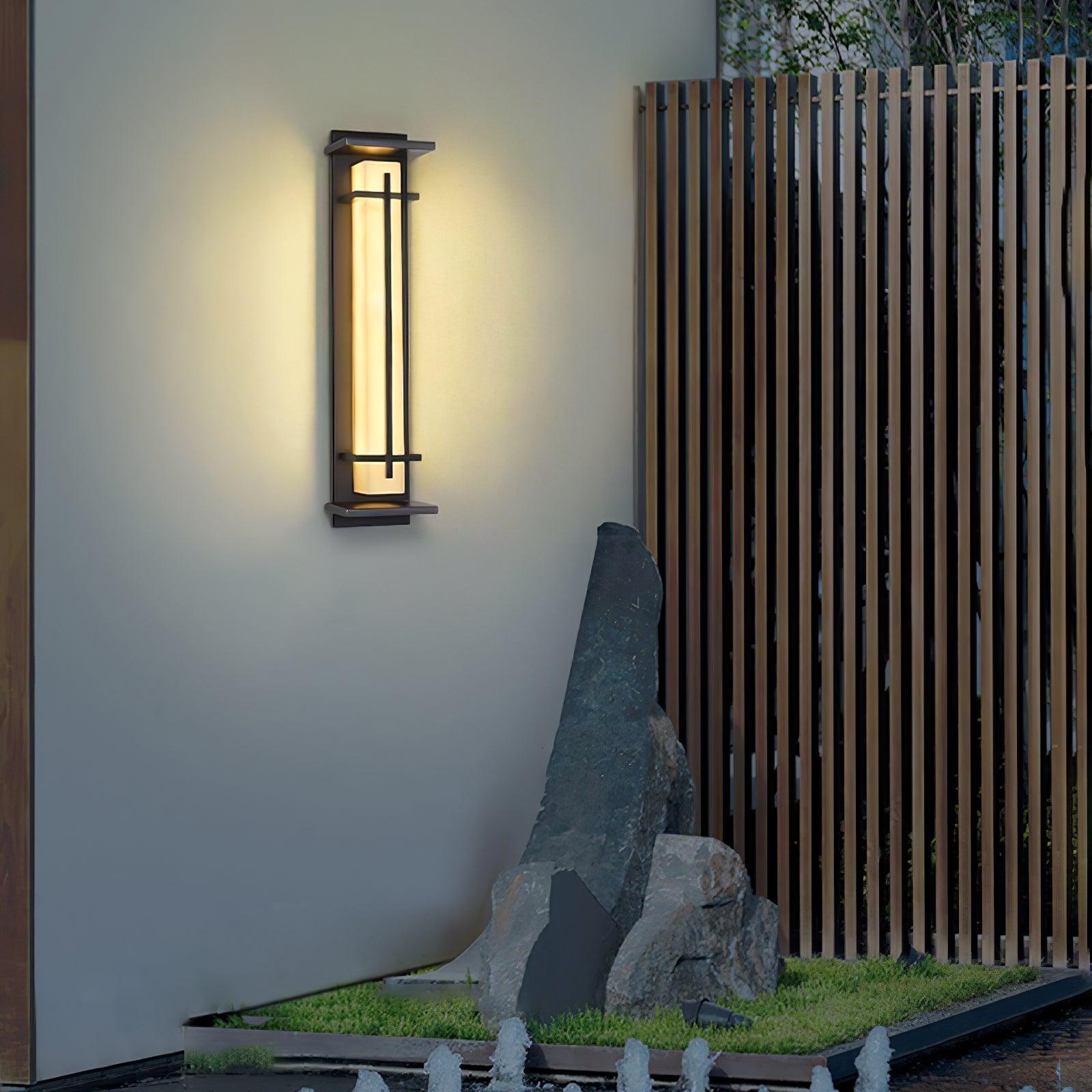 Waterproof LED Outdoor Wall Lamp in Alabaster Design