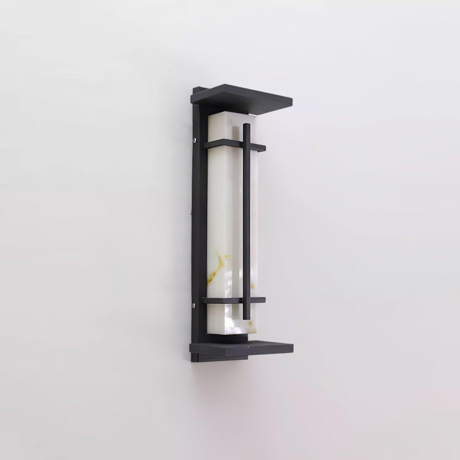 Waterproof LED Outdoor Wall Lamp in Alabaster Design
