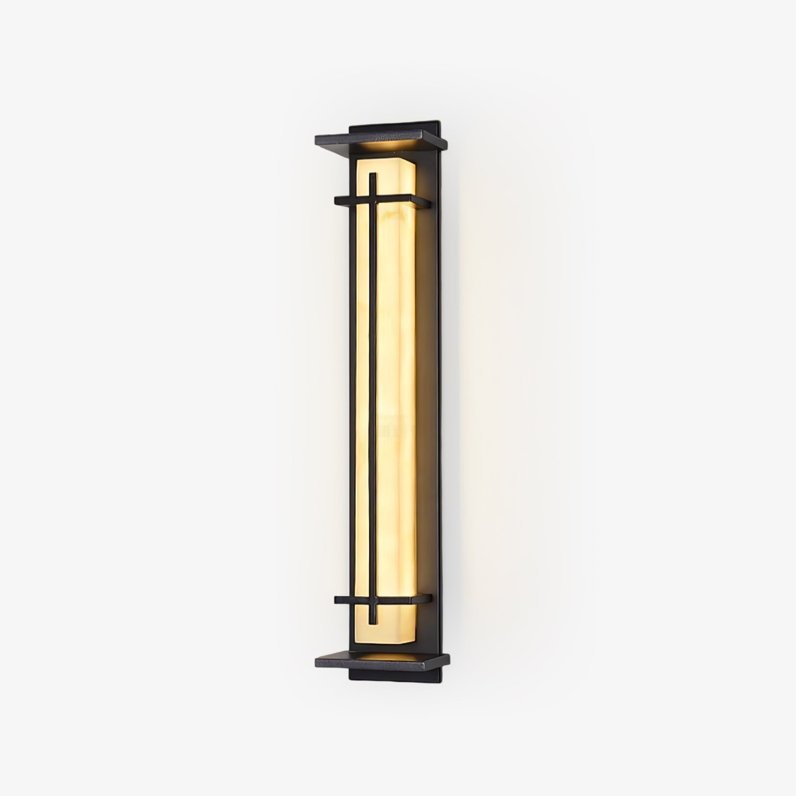 Waterproof LED Outdoor Wall Lamp in Alabaster Design