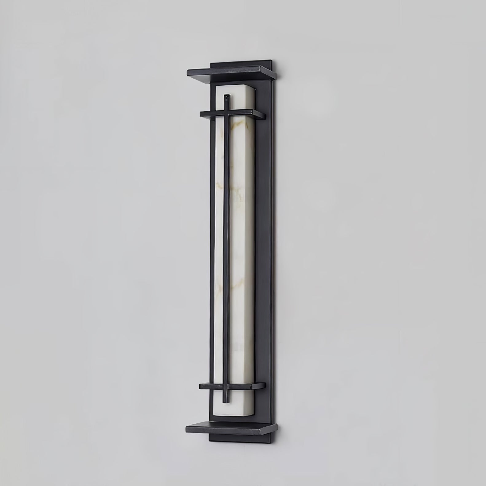 Waterproof LED Outdoor Wall Lamp in Alabaster Design