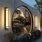 Waterproof LED Outdoor Wall Lamp in Alabaster Design