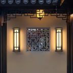 Waterproof LED Outdoor Wall Lamp in Alabaster Design