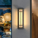 Waterproof LED Outdoor Wall Lamp in Alabaster Design