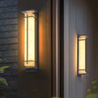 Waterproof LED Outdoor Wall Lamp in Alabaster Design