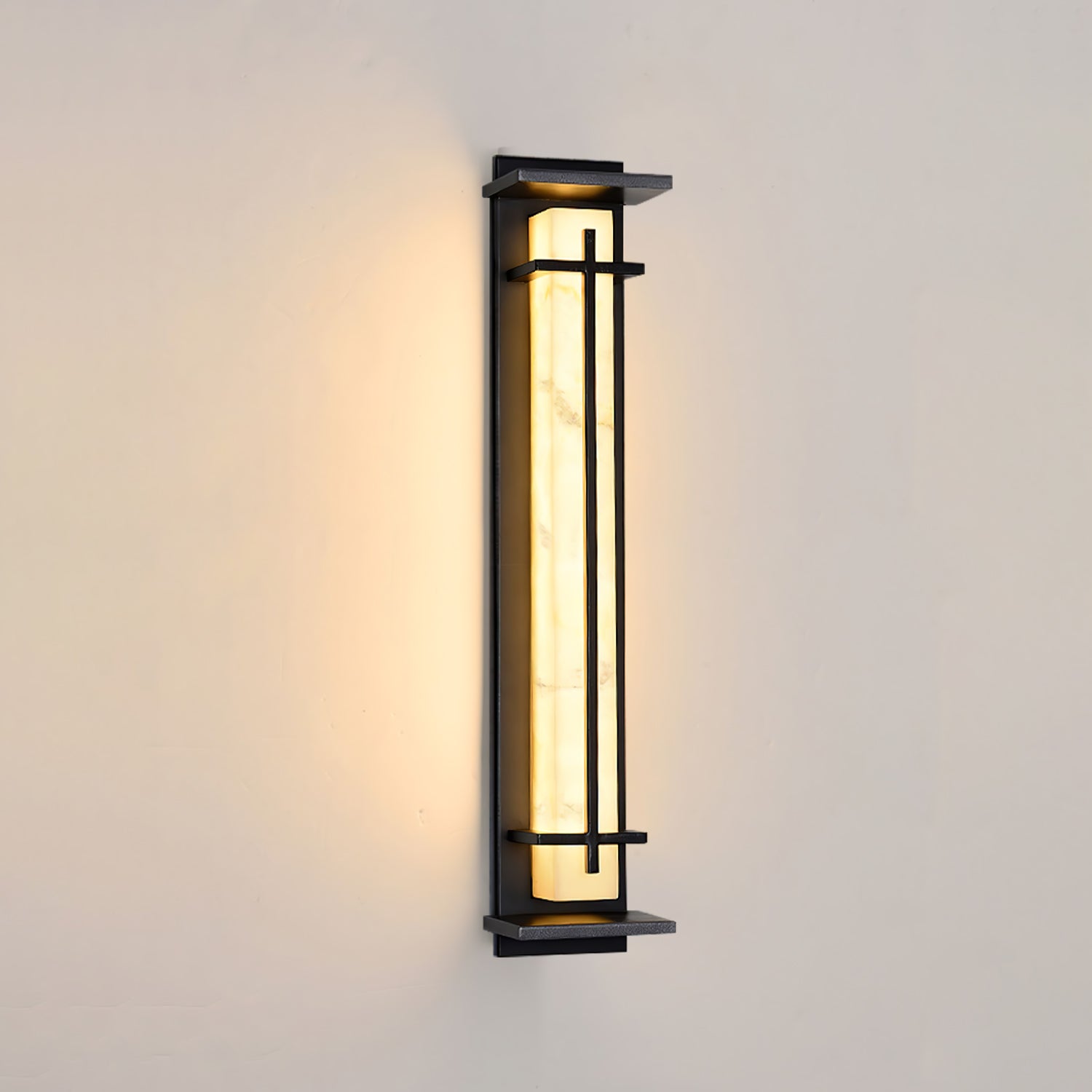 Waterproof LED Outdoor Wall Lamp in Alabaster Design