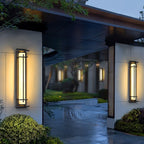 Waterproof LED Outdoor Wall Lamp in Alabaster Design