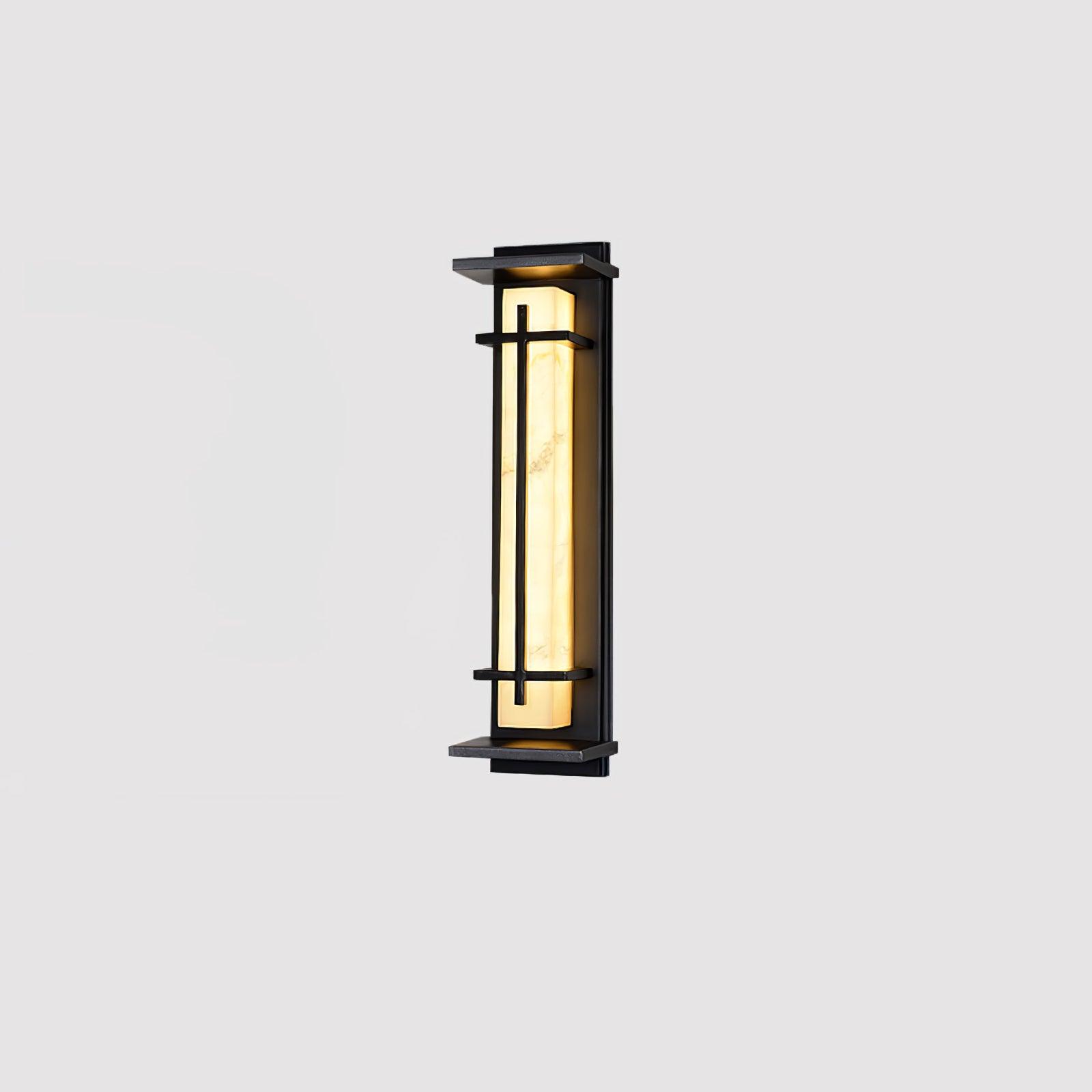 Waterproof LED Outdoor Wall Lamp in Alabaster Design