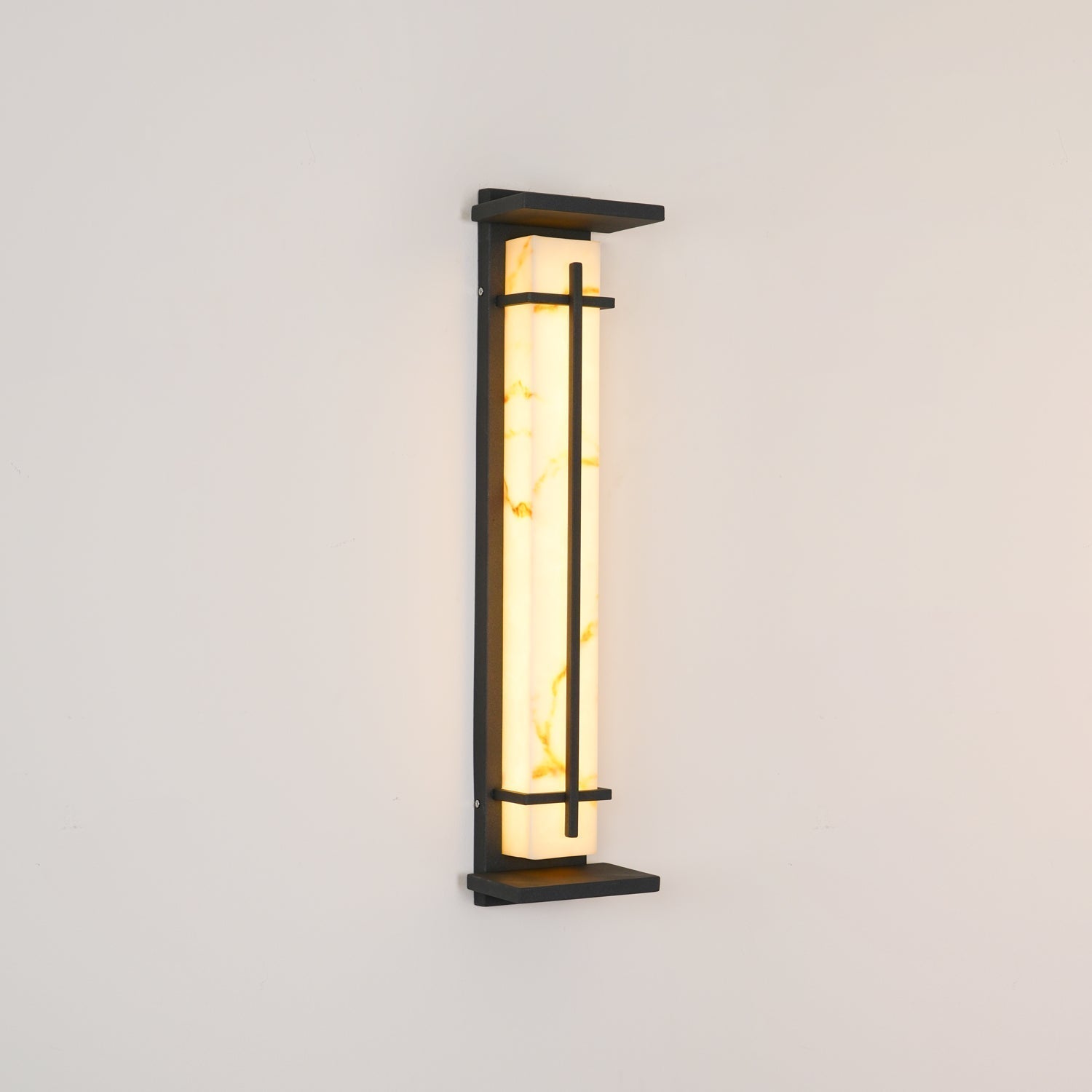 Waterproof LED Outdoor Wall Lamp in Alabaster Design