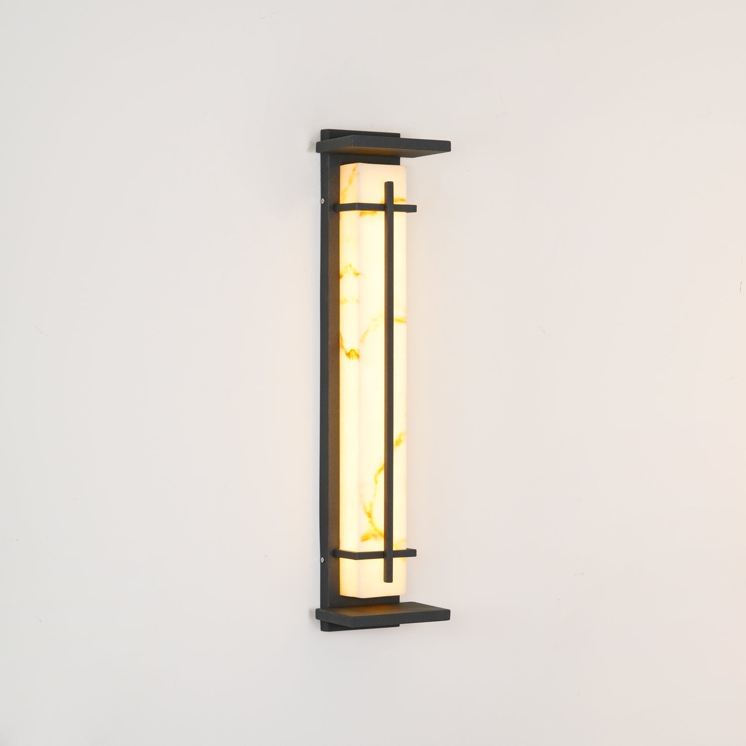 Waterproof LED Outdoor Wall Lamp in Alabaster Design