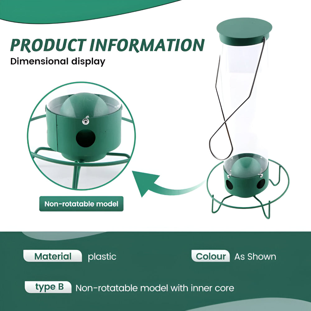 Squirrel-Resistant Metal Bird Feeder for Outdoor Hanging Use
