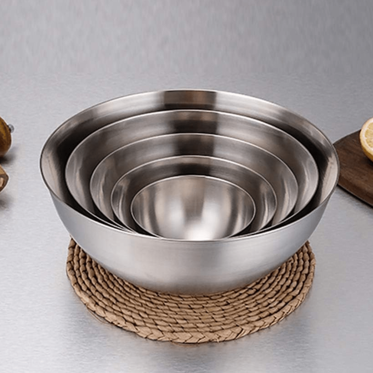 ElegantNest 5-Piece Stainless Steel Mixing Bowl Set