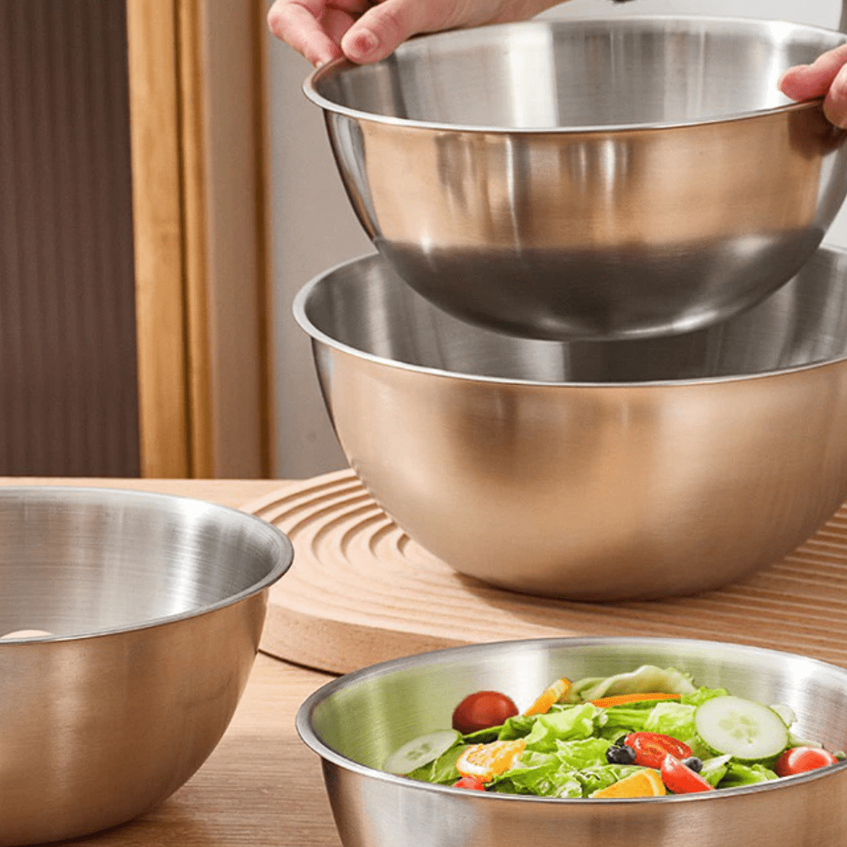 ElegantNest 5-Piece Stainless Steel Mixing Bowl Set