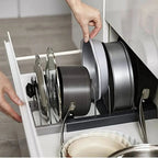Versatile Stainless Steel Lid Storage Solution