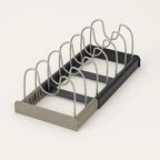Versatile Stainless Steel Lid Storage Solution
