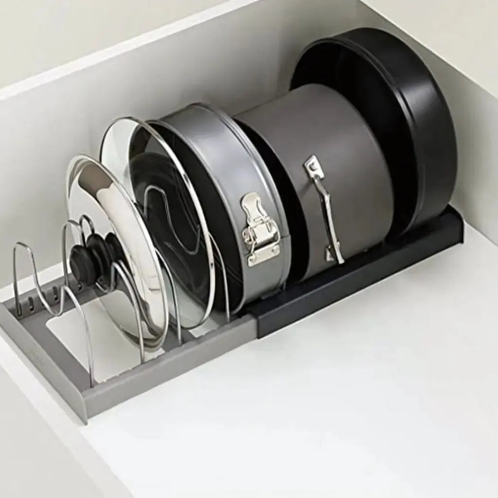 Versatile Stainless Steel Lid Storage Solution