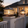 Outdoor Copper Pillar Lights - Garden Illumination with Dual Power