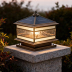Outdoor Copper Pillar Lights - Garden Illumination with Dual Power