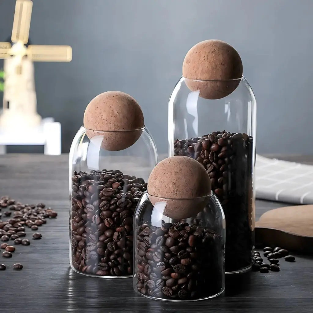 Elegant Glass Canister Trio for Your Kitchen Needs