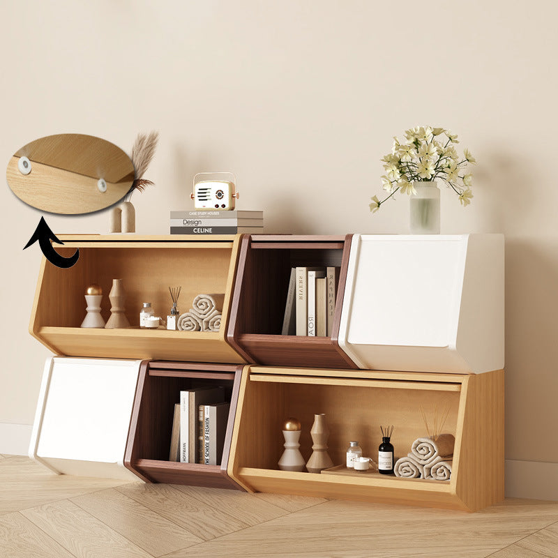 Multi-Tier Wooden Storage Cabinet with Doors for Bedroom and Living Room