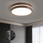 Modern Ceiling Light with Wood Accent – LED Fixture for Home Decor