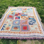 Sun & Soul | Thick microfibre picnic blanket with intricate patterns 2
