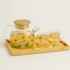 Floral Harmony Borosilicate Glass Tea Brewing Collection