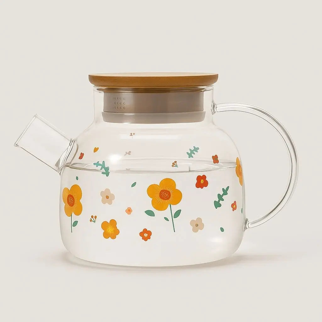 Floral Harmony Borosilicate Glass Tea Brewing Collection