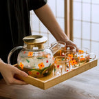 Floral Harmony Borosilicate Glass Tea Brewing Collection