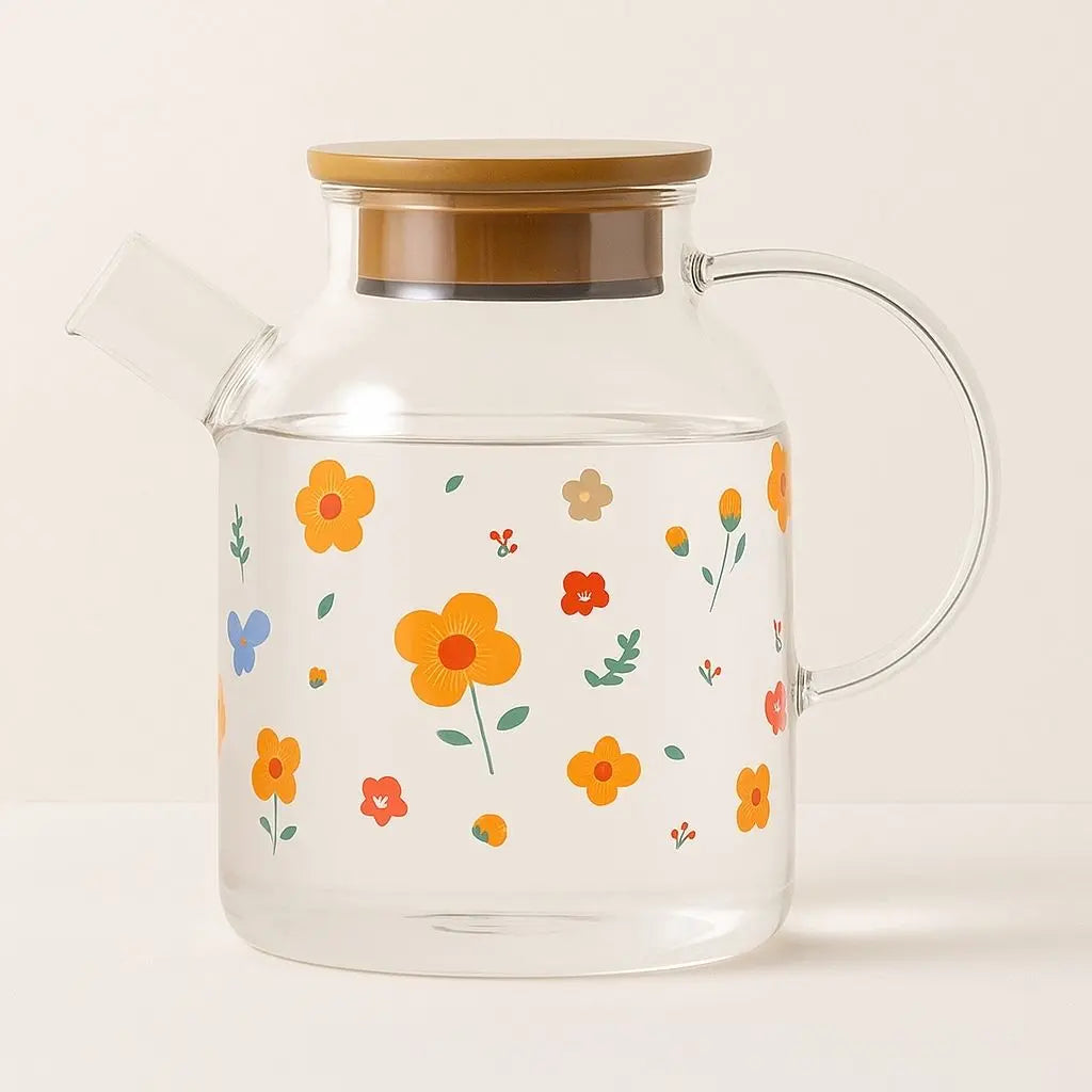 Floral Harmony Borosilicate Glass Tea Brewing Collection