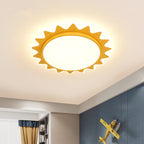 Modern Yellow Flush Mount Ceiling Light for Playful Interiors