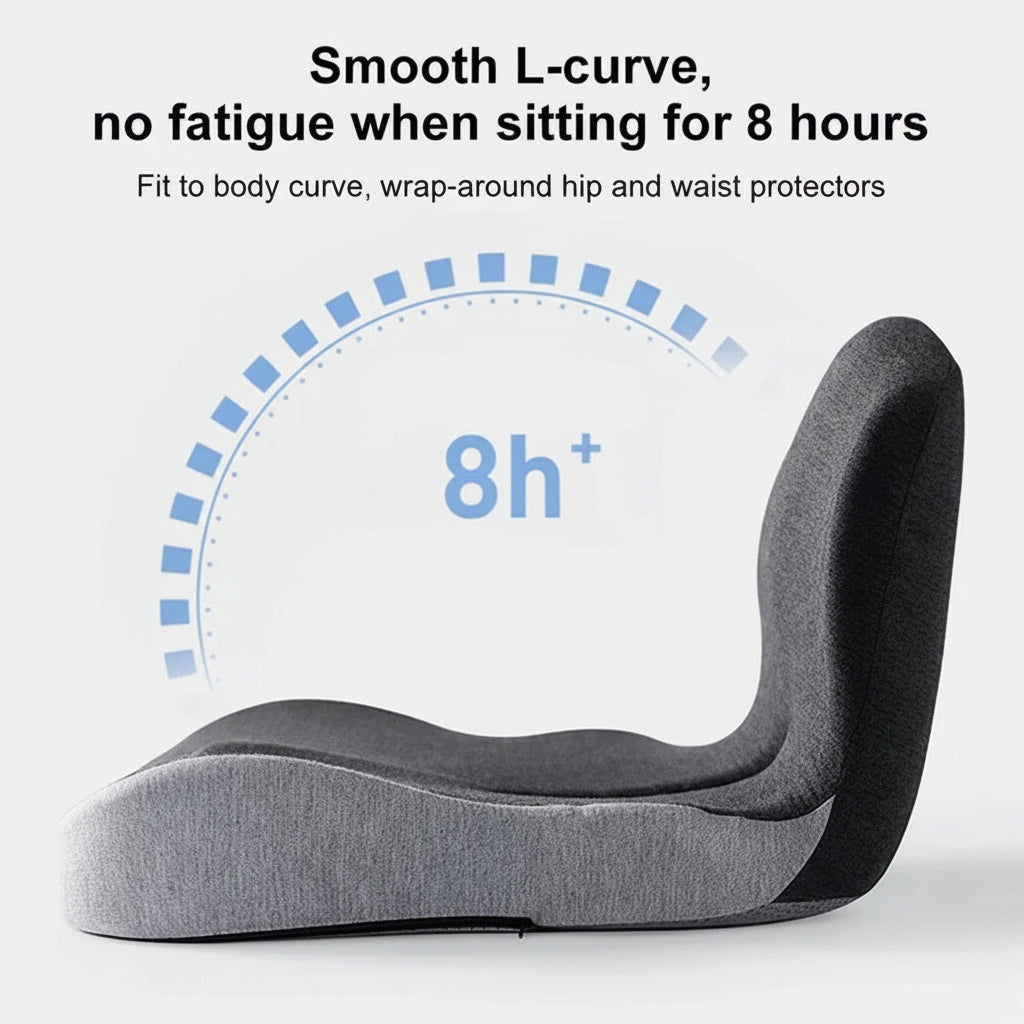 Memory Foam Chair Pad with Back Support Cushion