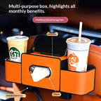 Multifunctional Seat Back Storage Box with Cup Holder for Cars