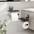Wall-Mounted Stainless Steel Toilet Paper Dispenser with Self-Adhesive