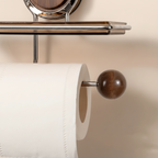 Wall-Mounted Stainless Steel Toilet Paper Dispenser with Self-Adhesive