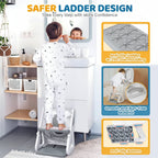 Adjustable Height Step Ladder for Toddler Toilet Training Seat