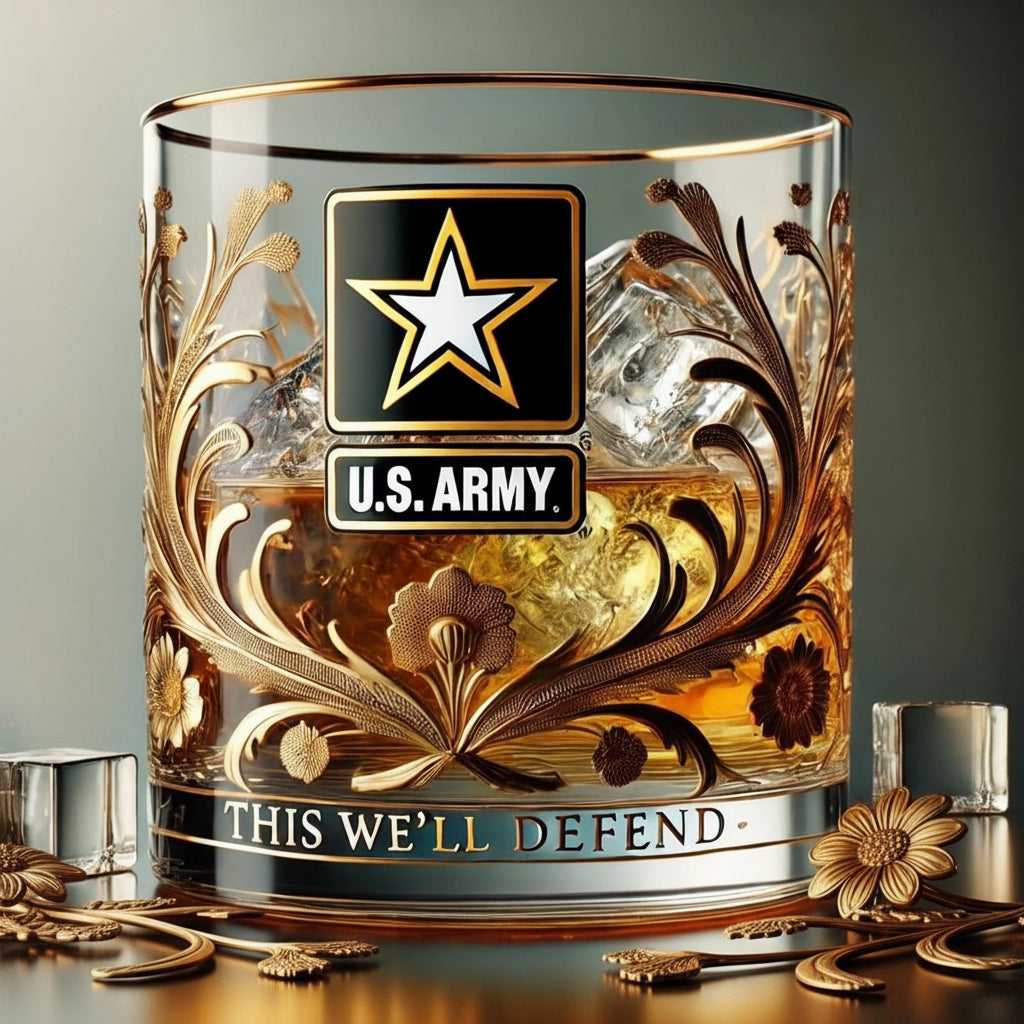 Engraved Glass Memorial Decor for Honoring Veterans