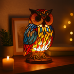 Decorative Light with Stained Glass Effect - Animal Table Lamp