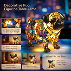 Decorative Dog Figurine Table Lamp in Resin – Accent Lighting