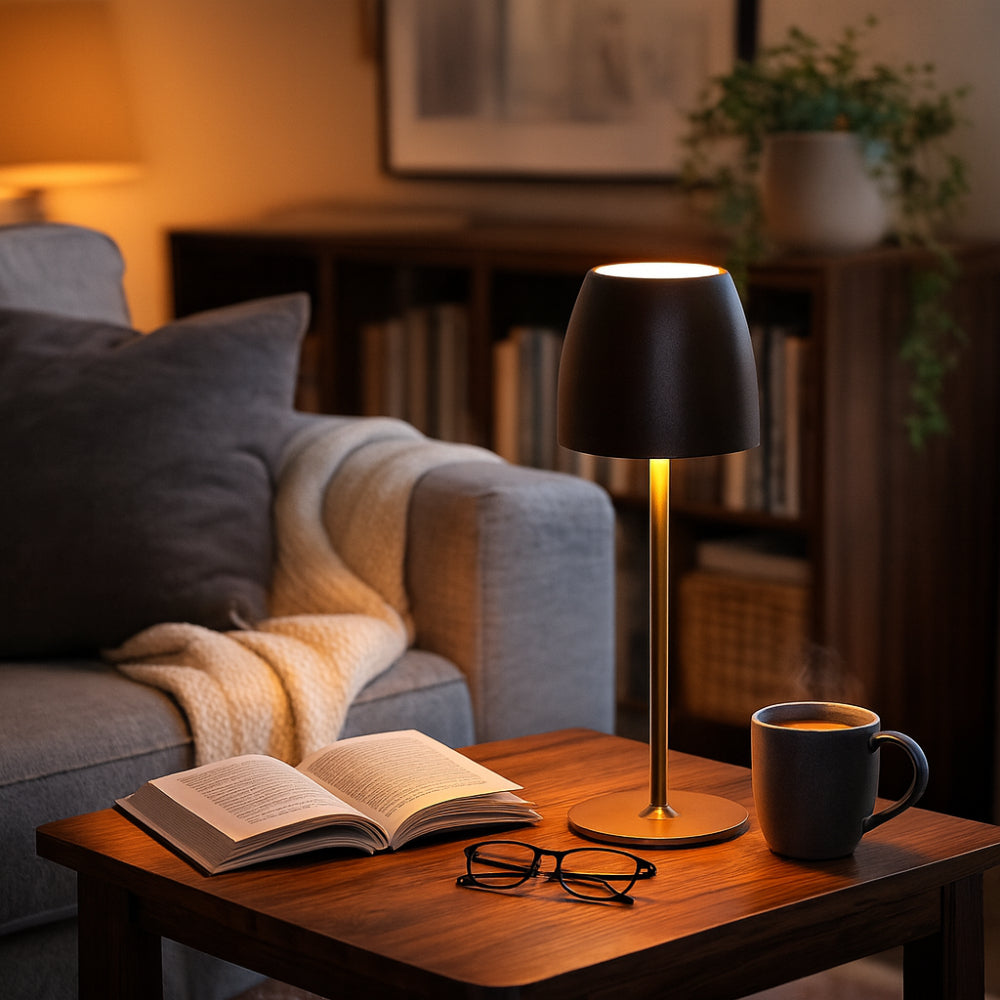 Modern Outdoor LED Table Lamp – Cordless and Dimmable Lighting
