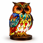 LED Accent Table Lamp in Stained Glass Animal Design