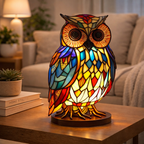 LED Accent Table Lamp in Stained Glass Animal Design