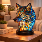 LED Accent Table Lamp in Stained Glass Animal Design