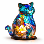 LED Accent Table Lamp in Stained Glass Animal Design