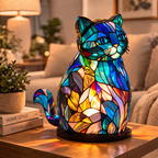 LED Accent Table Lamp in Stained Glass Animal Design