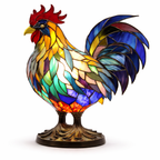 LED Accent Light in Stained Glass Animal Design Table Lamp