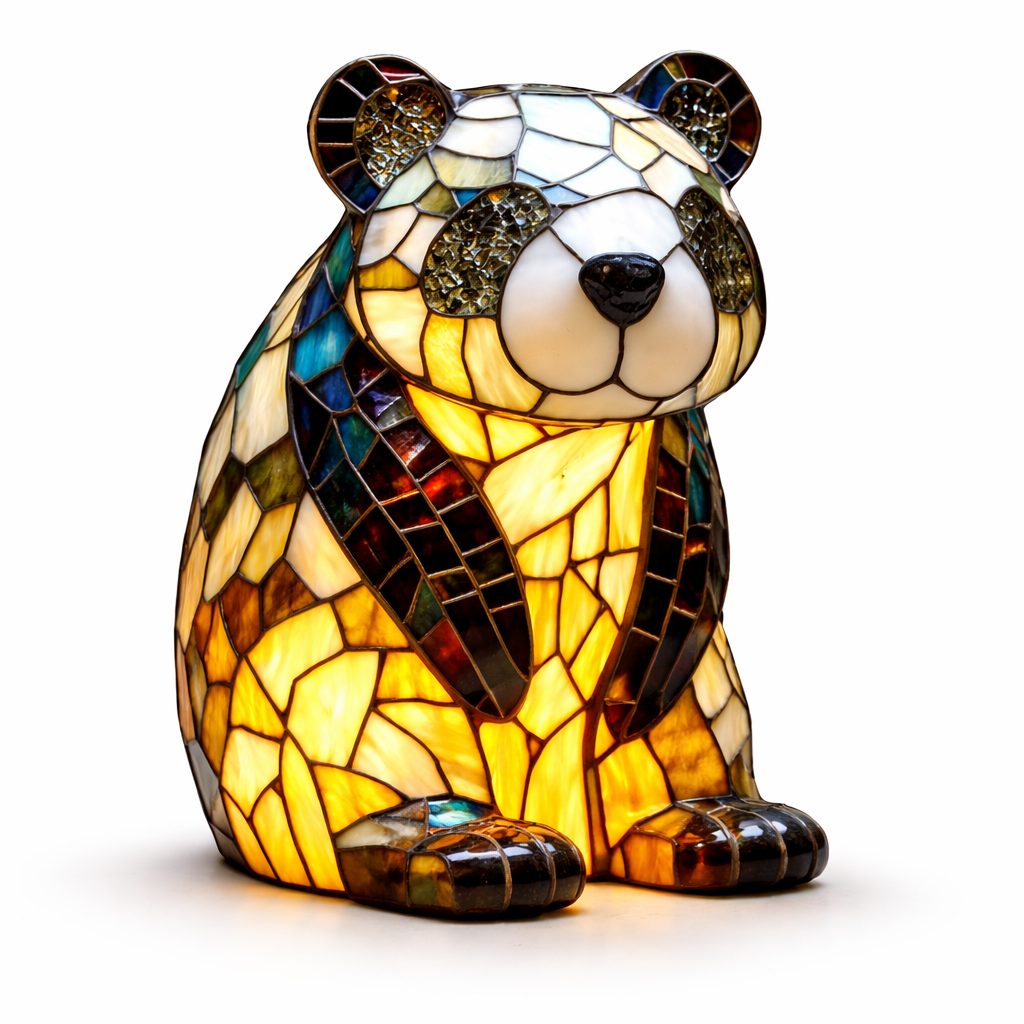 LED Accent Table Lamp in Stained Glass Animal Design