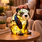 LED Accent Table Lamp in Stained Glass Animal Design