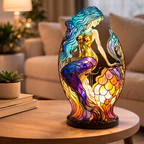 LED Accent Table Lamp in Stained Glass Animal Design