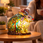 LED Accent Table Lamp in Stained Glass Animal Design