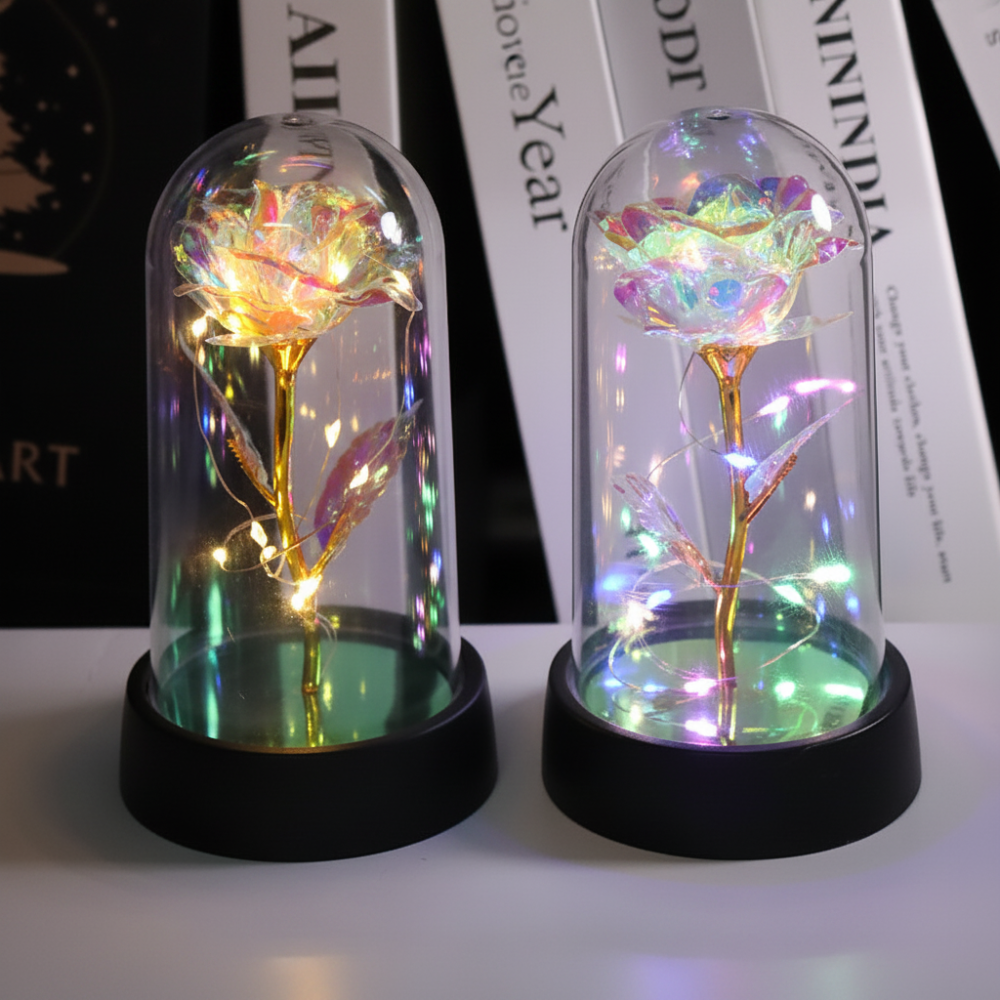 Decorative Dome Night Light - LED Rose Lamp Gift
